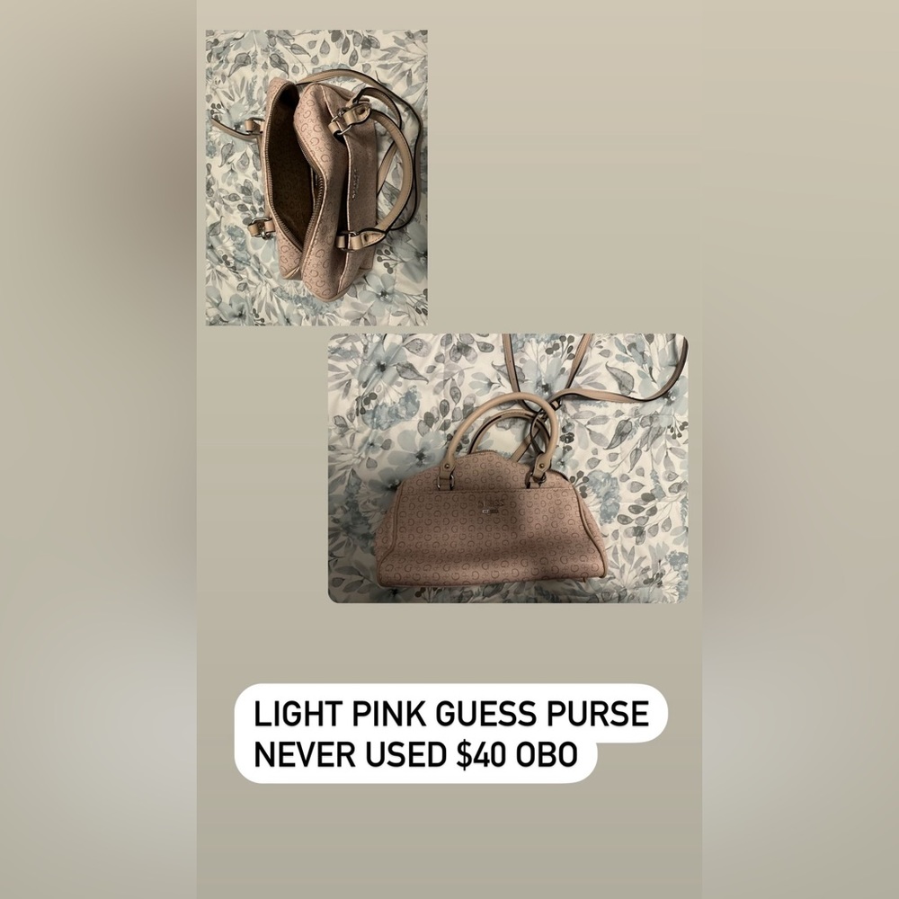 Guess purse light pink